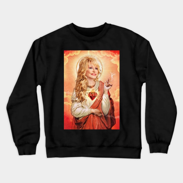 Saint dolly smoke Crewneck Sweatshirt by bospizza99